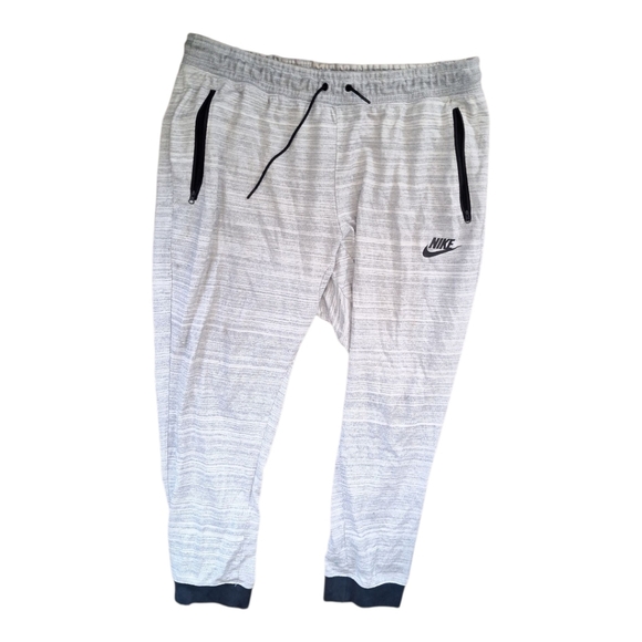 Nike Light Gray Joggers with Black Details - Picture 1 of 1